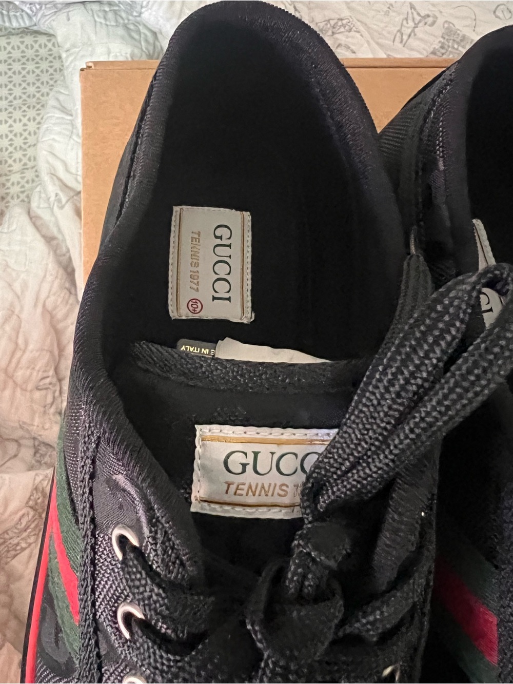 AUTHENTIC GUCCI MENS SNEAKERS OFF THE GRID TENNIS 1977 LOGO
WEB ECONYL SHOES - Picture 6 of 9